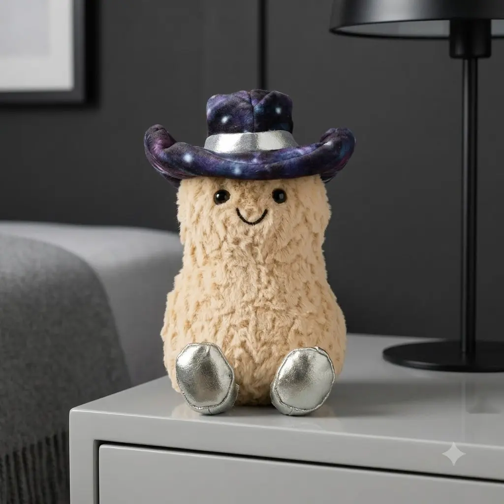 Jellycat Peanut Space Rodeo Soft Plush Toy – Amuseables Cowboy-Themed Peanut Character, Cute Collectible Food Plush, Playful Desk Decor & Fun Birthday Gift for Kids and Adults