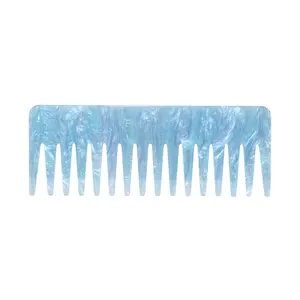 Emi Jay Detangling Wide-Toothed Hair Comb in Blue Sugar Cellulose Acetate