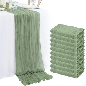 best selling*MTREO 1 6 10 20 30 Pack 10Ft Cheesecloth Table Runner 20x120 Inch Boho Romantic Gauze Table Runner Cheese Cloth Long Table Runner for Wedding Party Bridal Shower Thanksgiving Christmas Decoration