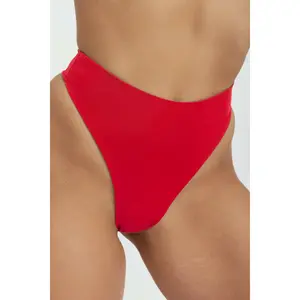 Kai High Waist Bottom - Fire Red