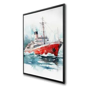 Conscious Sales C1FC2436OUN0AG 24 x 36 in. Icebreaker Turquoise Framed Canvas - Stylish Home Decor