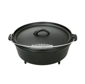 Ozark Trail 5-Quart Pre-Seasoned Nonstick Cast Iron Dutch Oven with Spiral Bail Handle