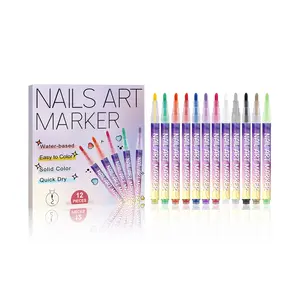 DIY Nail Art Graffiti Pen Fine Tip Long-Lasting Color Suitable for Daily Use for Beginners Easy to Operate and Apply