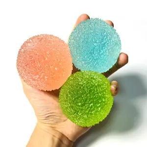 Handmade Crystal TPR Stress Relief Toy - Soft Glutinous Ball Sensory Grip Set for Relaxation, Gifting with Free Gift Included