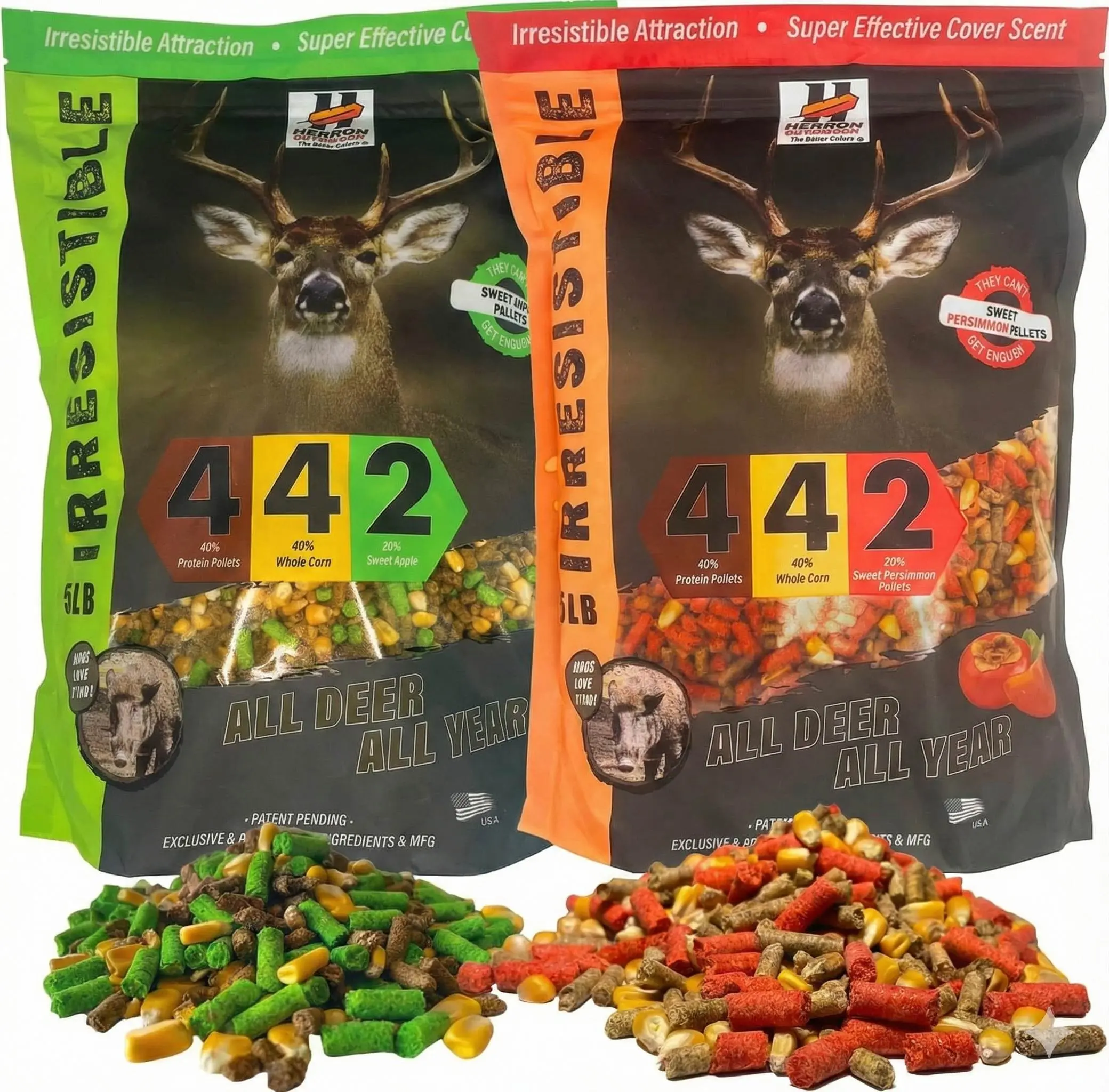 Herron Outdoors Inc 4-4-2 Apple + Persimmon Bundle Deer Feed Attractant