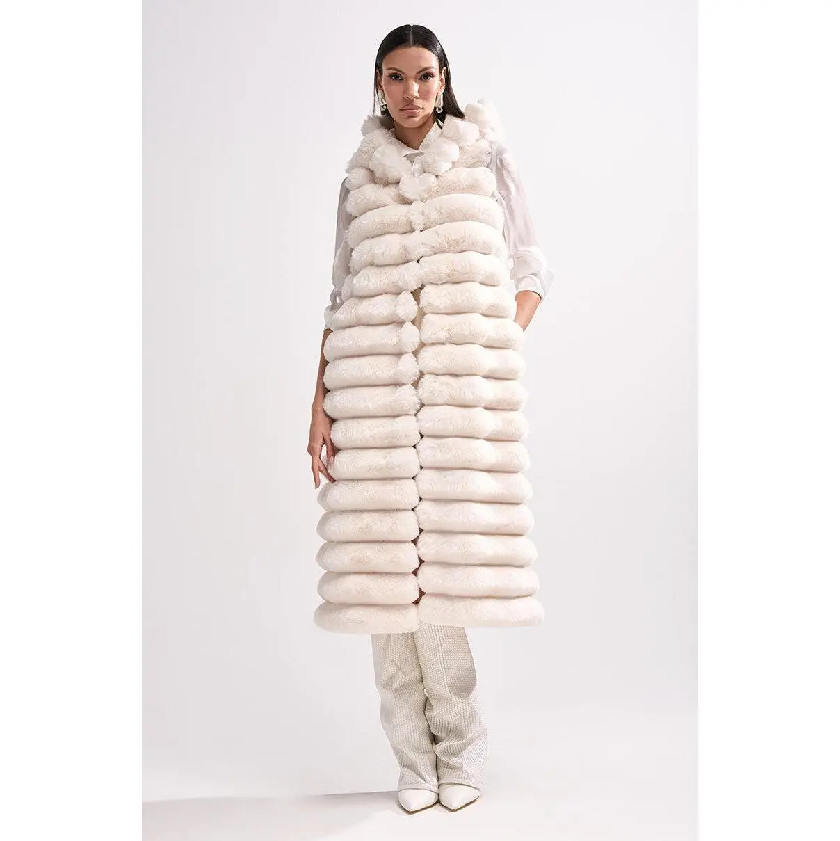 puffer jacket with fur hood y2k - TikTok Shop