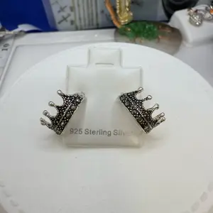 925 sterling silver earrings high quality vintage stile Mexican silver high quality (( aretes de plata Mexicana elegantes piedras finas de zirconia y Tanzanite