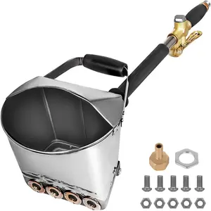 VEVOR 4 Jet 3Hp Stucco Sprayer Plaster Sprayer Cement Mortar Spray Gun Hopper Wall Paint Spray Gun Wall Painting Concrete Tool Manual Sprayer for Painting Wall or CeilingsVEVOR Super Brand Day