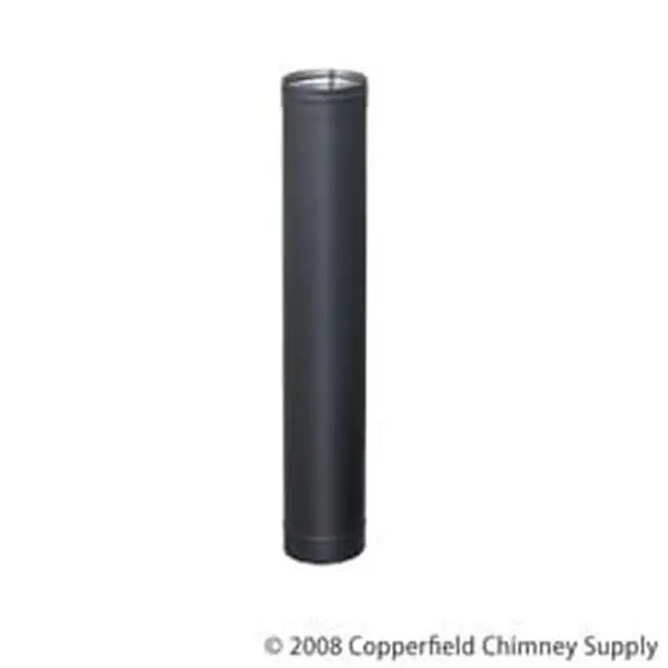 Selkirk Corporation 2708 Single Wall 22-Gauge Steel Welded Stovepipe - 7"x48", Strong Laser-Welded Seams, for Coal & Wood Burning Stoves Venting, Case of 4
