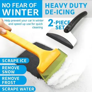 Car Ice Scraper, Detachable Snow Removal Tool - Fast, Easy and efficient, Ice Scrapers for Car Windshield Ice Scraper for Cars, Trucks, SUVs 【2 Pack】