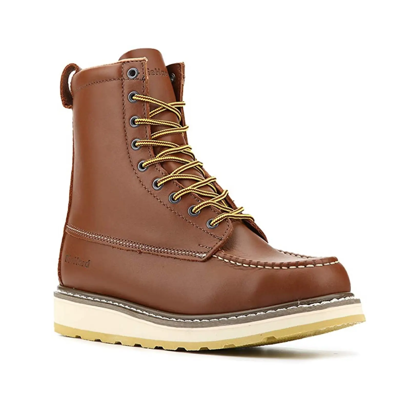 DieHard Men's 8" Soft Toe Work Boots, Full Grain Leather Work Boots, Slip Resistant, Breathable, Durable Rubber Outsole, Lightweight Boots for Construction, Warehouse, Farm & Industrial Work, Model 86994