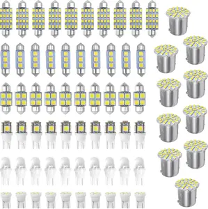 70 Pieces LED Car Interior Lights Bulb Kit - LED Dome Light 31 mm 36 mm 41 mm T10 for Car Interiors Map Dome Trunk Cargo Door Courtesy License Plate Light White