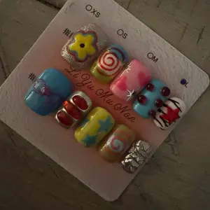 BOGO- TigerLily's Treasures Handmade Nails - Press-On Nail Sets with Sparkles & Bold Patterns - Sizes Small, Medium, Large - Free Prep Kit Included - Durable & Lightweight - Perfect for Everyday Glam or Special Occasions