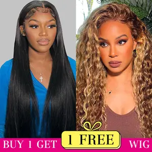 [Combo sale 22"&22"] buy 1 get 2 wig 13x4 Straight Lace Front Wigs Human Hair 180 Density Brazilian Human Hair Wigs for Black Women Pre Plucked Natural Hairline Wigs with Baby Hair 22 inch