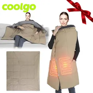 Winter Smart Heated Shawl Blanket Portable Wearable Blanket 2-In-1, 20000mah Battery Powered, Wearable & Cover, Intelligent Heating, Easy Clean Fabric