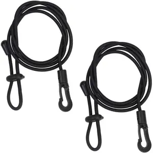2 Pcs Kayak Paddle Leash Adjustable Safety Paracord Bungee Lanyard Strap with Snap Hook for Canoe Paddle Fishing Rod Kayaking SUP Board Rowing Surfing