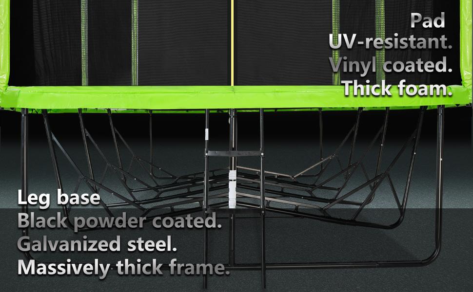SkyBound Rectangular Trampoline with Enclosure Net 10x17 FT - Rectangle Trampolines Performance Build for Families and Athletes and Kids- Reinforced Welding Base - Gymnastics Trampoline Superior Bounce