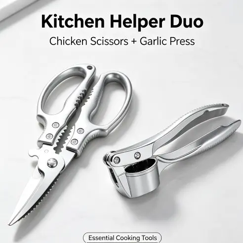 Chicken Scissors + Garlic Press