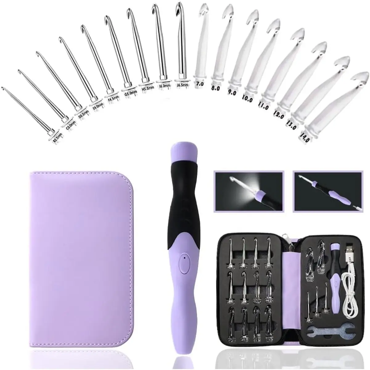 Light Purple 2.5-14.0mm