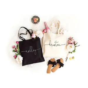 Personalized Name Canvas Tote Bag