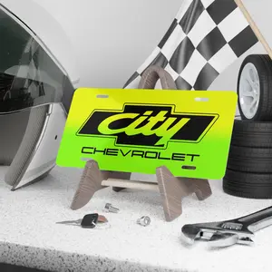 Days of Thunder Movie - City Chevrolet Vanity Plate Aluminum 12x6 US Size Pre-Drilled Holes Classic NASCAR Racing Nostalgic Design