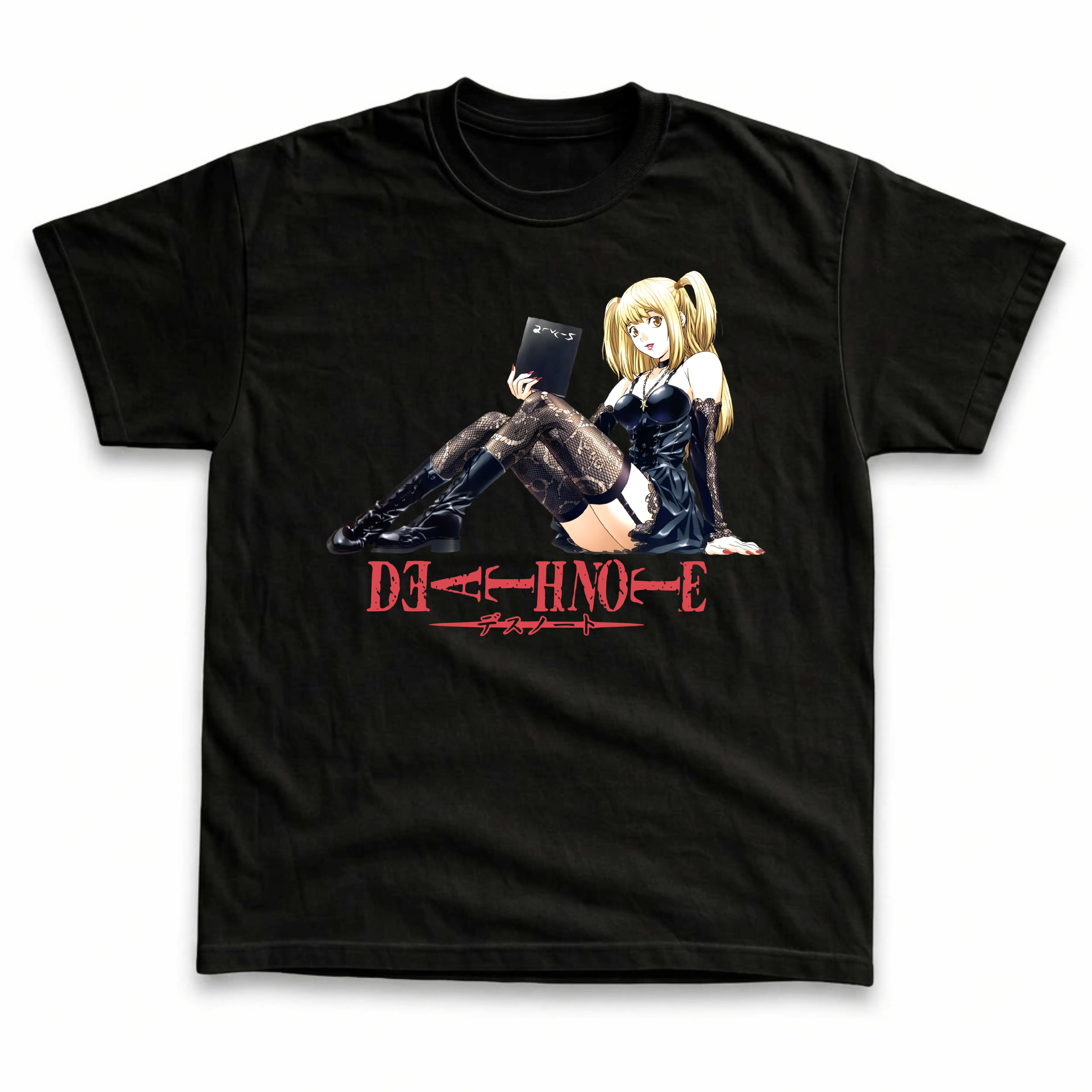 Men's and Women's T-Shirt, Vintage Death Note Graphic Tee, Misa Kira's Angel T-Shirt, Retro Aesthetic Shirt, Unisex Gift Manga Anime Shirt, Gothic Grunge Y2K Emo Scene Amity Affliction Style Clothes Menswear Womenswear Streetwear