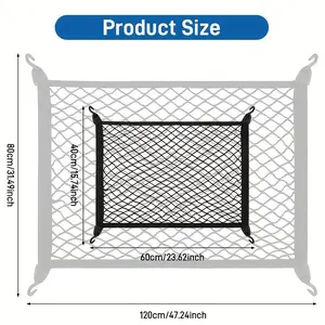 Elastic Truck Bed Net, High Elasticity, Secure Fit, Universal, Easy Installation, Durable Nylon Material, Item and Luggage Storage