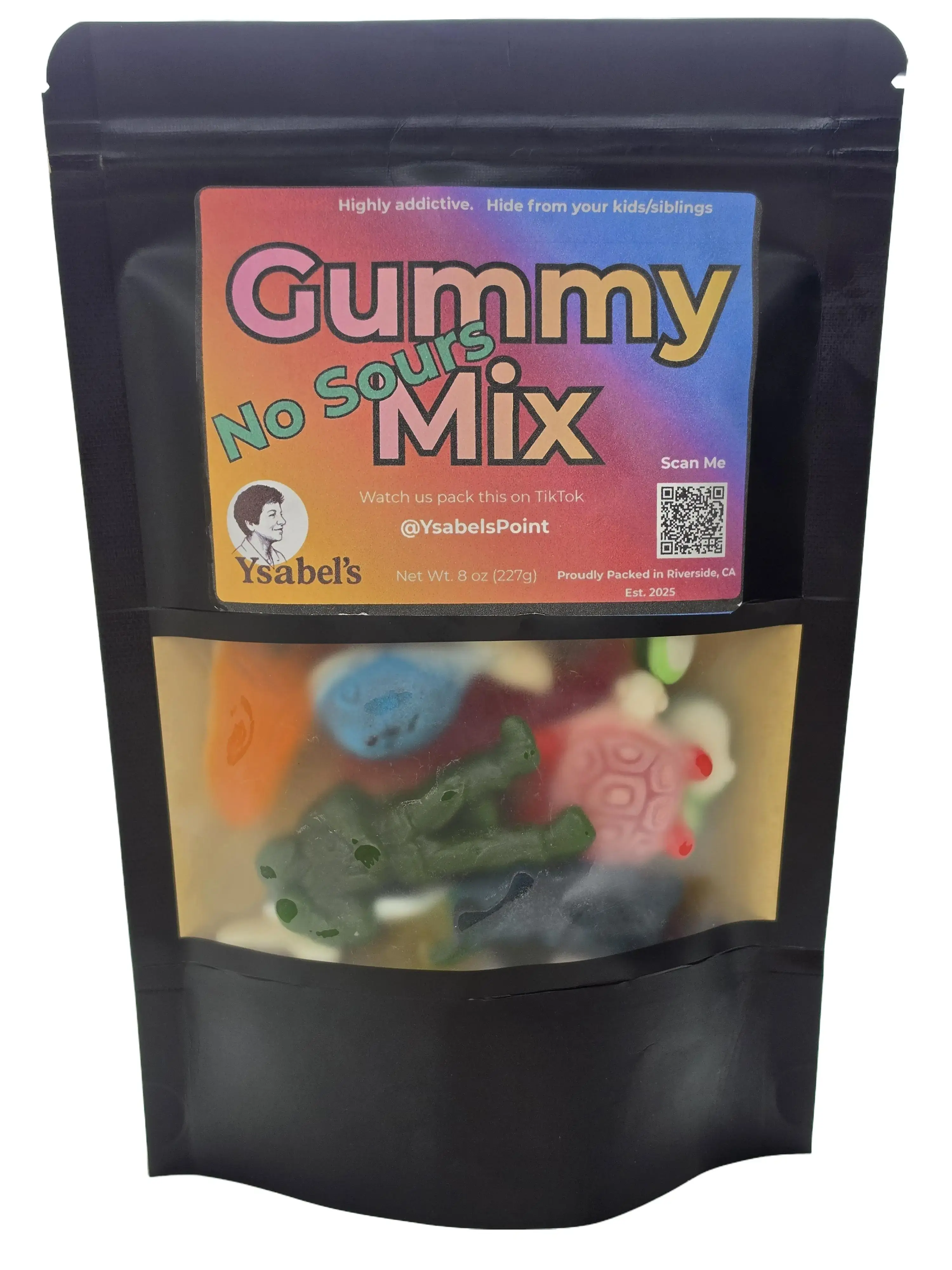 Soft Non-Sour Sweet Candy Mix Bag - 8oz (0.5LB) or 227g (1LB) Options - Handpacked Fresh Chewing Fruit & Chewy Snack with Gummy Turtles, Frogs, Pigs, Sharks, Army Men, Alligators, Centipedes, Coconut