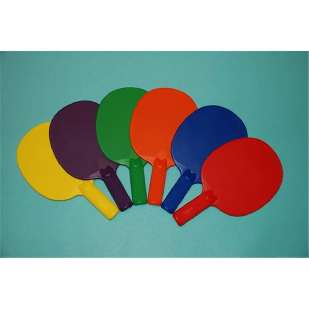 212 MAIN Peel-Proof Granulated Plastic Table Tennis Racket Assorted Set - 6-Color Assortment, Plastic Construction