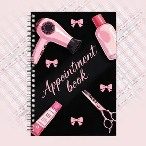 A beautiful spiral appointment notebook, which can be used as a travel journal. It is specially designed for managing customer appointments and office schedules, and can also serve as a personal organizer, Planner Notebook