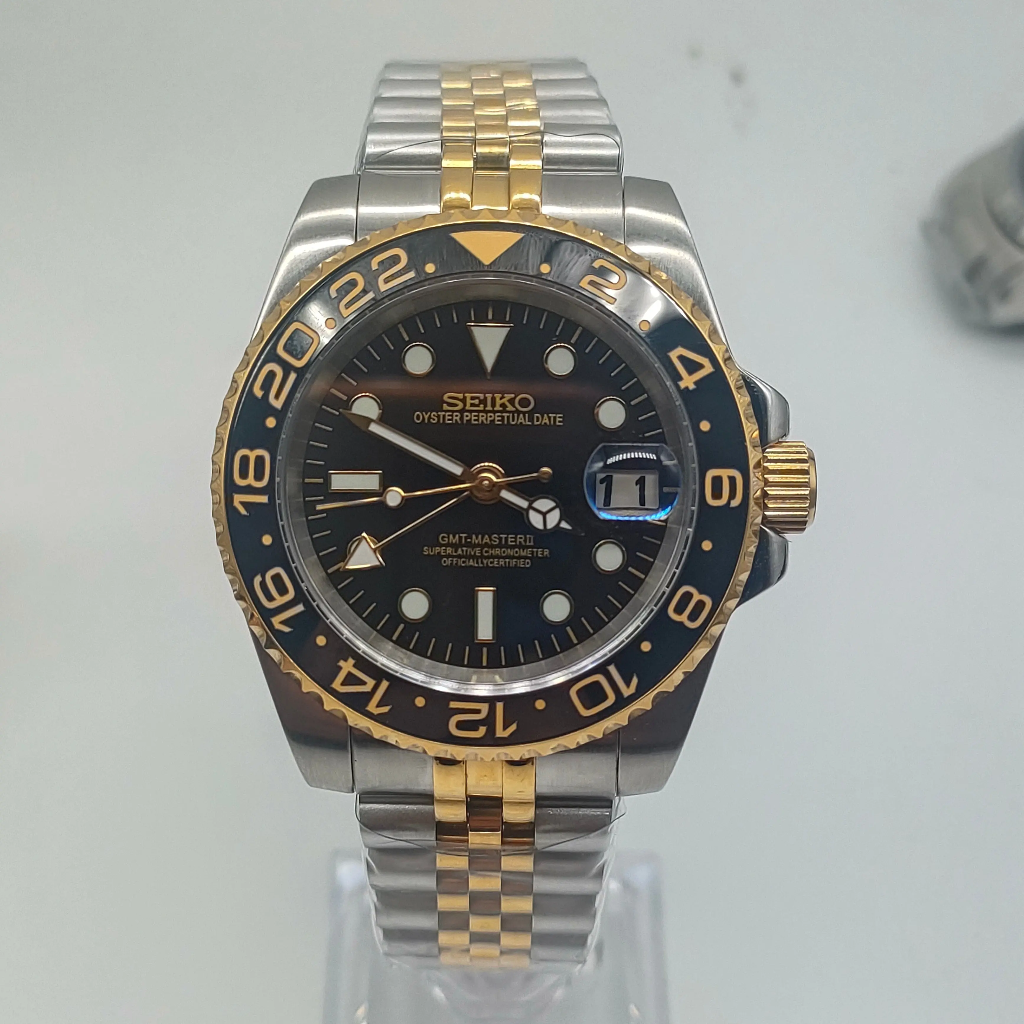 Seiko Two-tone GMT Mod Watch