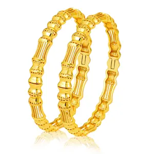 Golden Copper Women Bangles 2PCS 6cm Diameter Openable Perfect Birthday Wedding Valentine's Day Gift Idea for Her