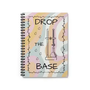 Drop the Base Spiral Notebook, Funny Chemistry Lab Notebook, Science Joke, Teacher or Student Unique Gift, Ruled Line Notebook