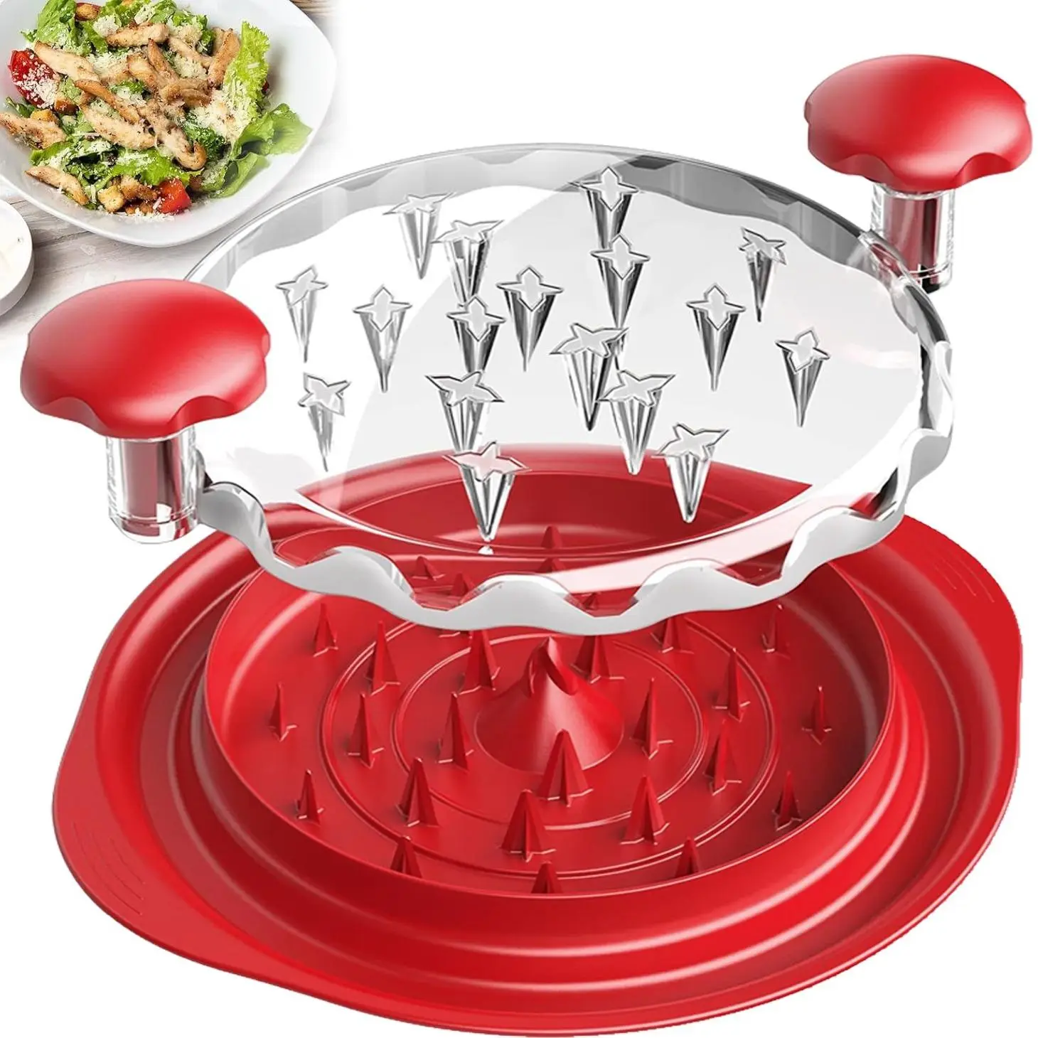 Kitchen Gadgets Chicken Shredder, 1 Set Large Chicken Breast Shredder Tool, Household Meat Shredder Machine with Anti-slip Strip and Ergonomic Handle