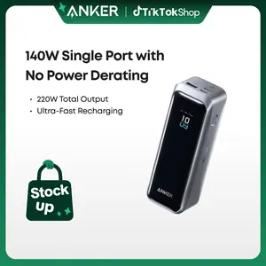 Anker Prime Power Bank, 20,100mAh 3-Port Portable Charger with 220W Max Output, Two-Way Charging, TSA-Approved, App Control, for MacBook, iPhone 17/16 Series, and More (Base Not Included)