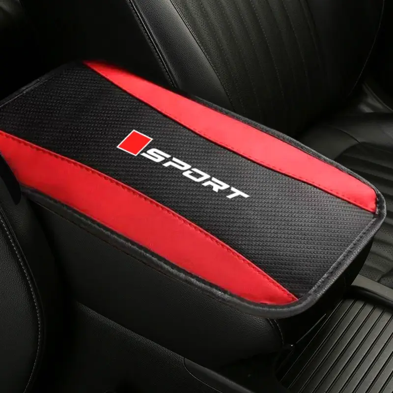 Car Central Console Pad, Sporty Carbon Fiber Style, Non-Slip Protection, Fits Most Cars, Suvs, and Trucks, Armrest Box Pad, Car Auto Accessory, Car Accessories, Vehicle Accessories