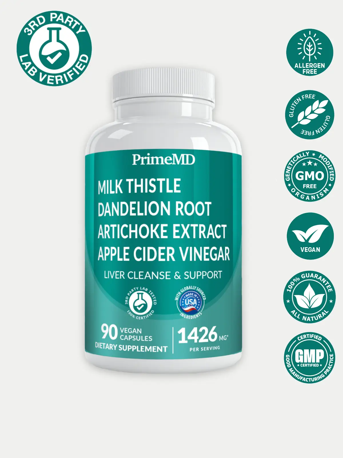 32-in-1 Liver Supplement with Milk Thistle and Dandelion Root - Liver Detox and...