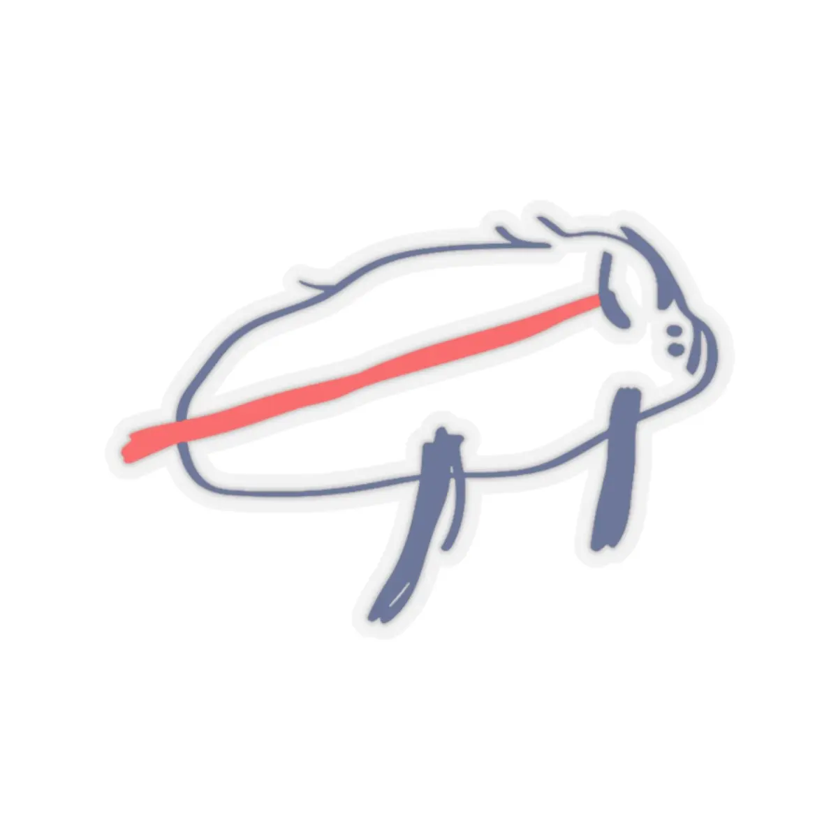 Bills Stickers: Josh Allen Potato Logo Kiss Cut