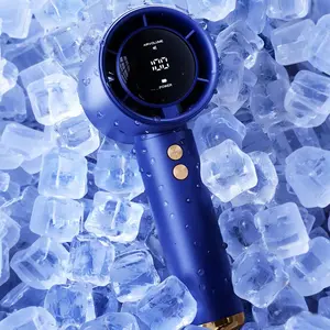 Portable Handheld Fan, Adjustable Mini USB Rechargeable Personal Fan, Digital Display, Ideal for Home Office Outdoor Use