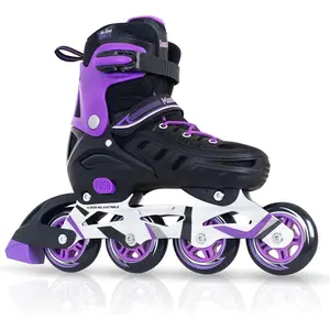 Adults Adjustable Inline Skates, Safe and Durable Roller Skates with Giant Wheels,  Professional Skates for Men Women Youth