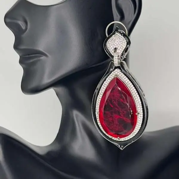 Classic Elegant Brass Doublet Drop Earrings, Italian Costume Jewelry Fashion Accessory