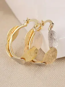 Fashion Leaf Shaped Hoop Earrings, Fashion Jewelry for Party, Daily Clothing Decor, Trendy All-match & Exquisite Jewelry for Birthday Gift