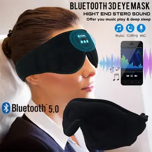 2026 New Versatile Anti-light Radiation Headscarf Eye Mask Dual-use Music Headset Bluetooth 5.0 Elastic Hair Band Sleeping Bluetooth Wireless Sleep Headband Headphones Travel Sleep Eye Mask