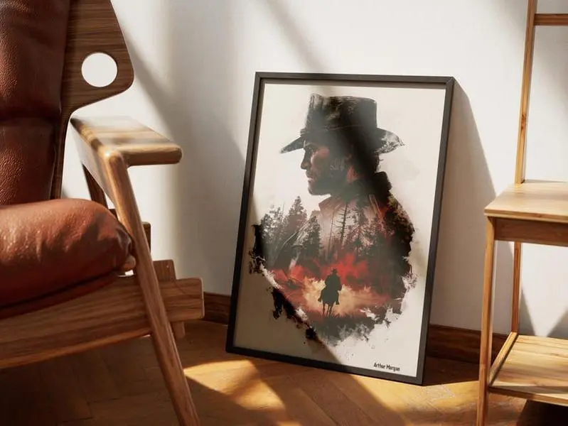 Red Dead Redemption 2 Wall Art Poster, Arthur Morgan Portrait, Collection 5 Of 8