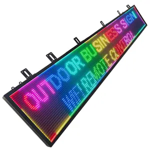 P10 115"X14" Outdoor LED Sign Programmable Scrolling LED Display, RGB Full Color High Brightness Digital Electronic Message Display Board,Customizable Open Signs for Business Advertising