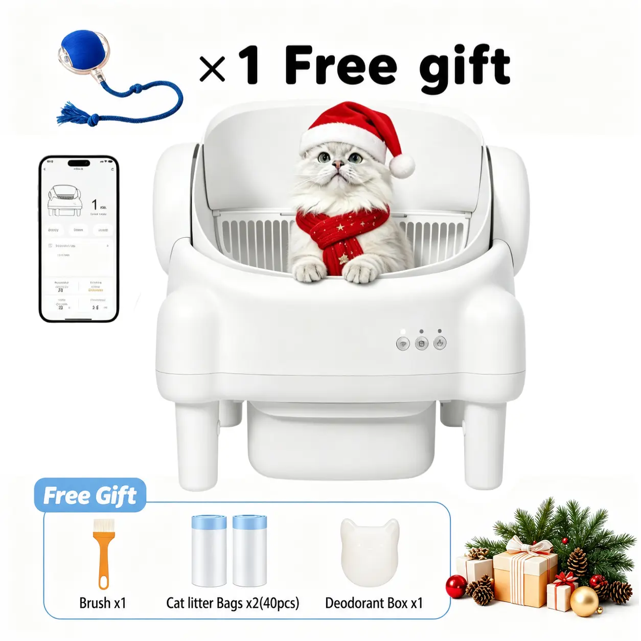 Best Seller | ECORUI Open-Top Automatic Litter Box, Smart Self Cleaning Box with Infrared & Gravity Safety Sensors, 2.4G WiFi Data,#Summervibes #petlovers