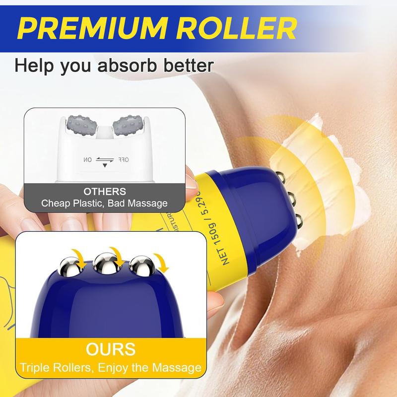 Zaidoc Neck Firming Cream 150g - Tighten & Lift for Crepey Skin, Deep Moisturizing, Cruelty-Free, Roller Massage Application, Fades Neck Lines, Firms & Repairs