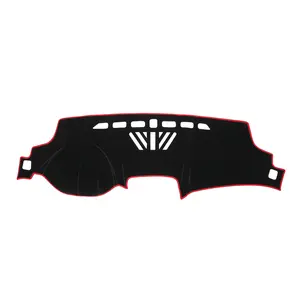 Dash Cover, Center Console Non-Slip Dashboard Carpet Mat for Cadillac CTS 2008-2013 Polyester Black Red,1pc