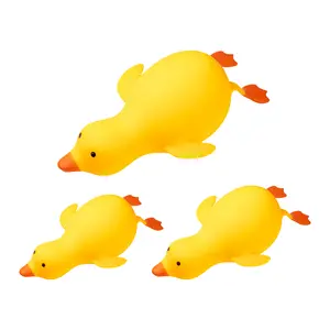 Yellow Duck Squeeze Toy(S-4.33in) Stretchy Stress Relief Sensory Toy Slow Rising Animal Shape Fidget Decompression Stress Ball for Kids
