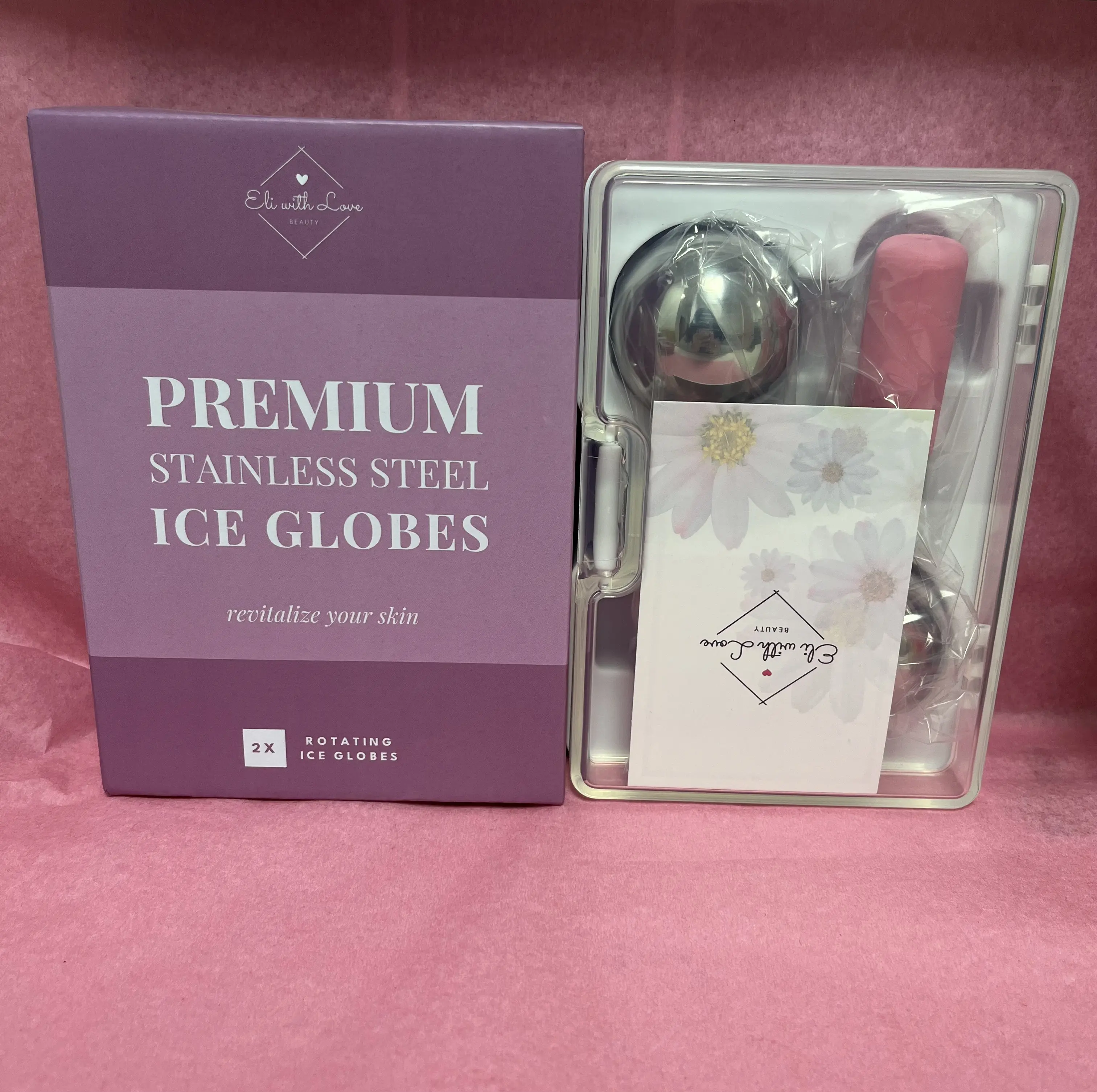 Icy Facial Globes for skincare - 360 rotating